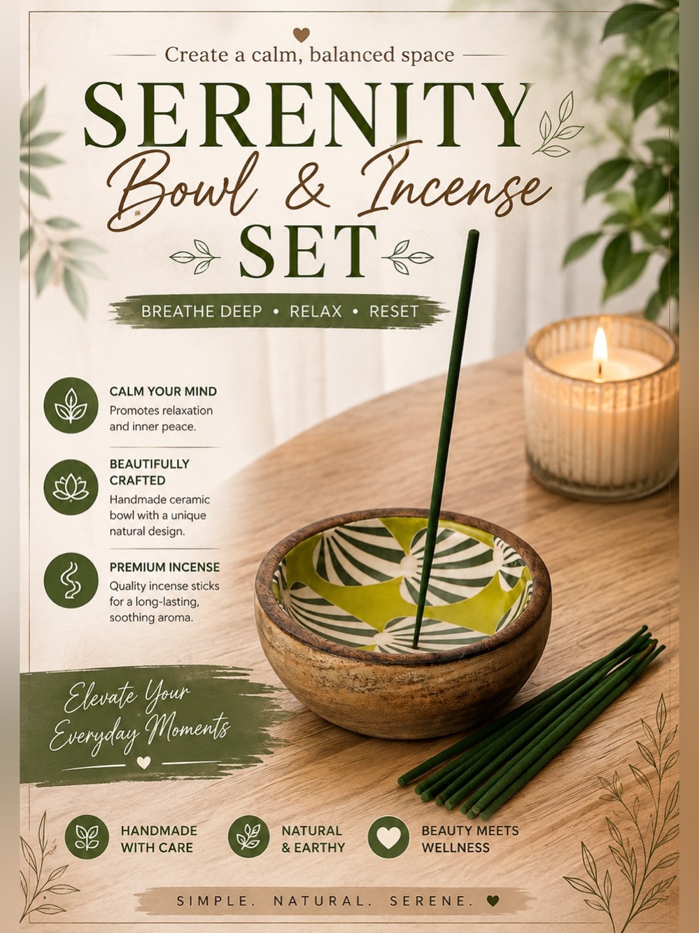 Serenity Bowl & Incense Set